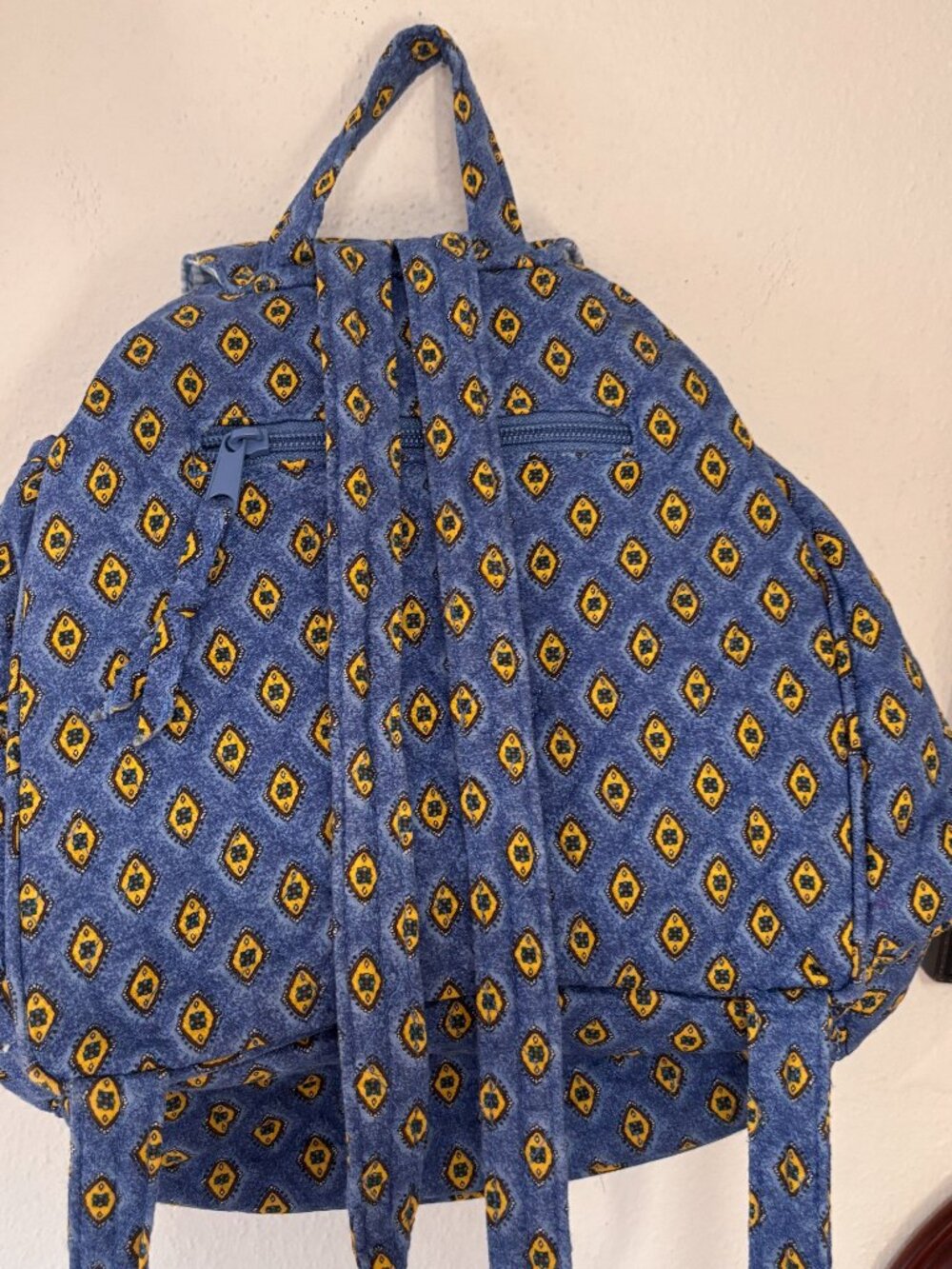 Blue Quilted Backpack - Picture 4 of 9
